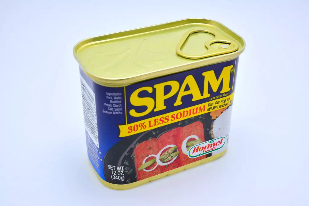 Spam luncheon meat can