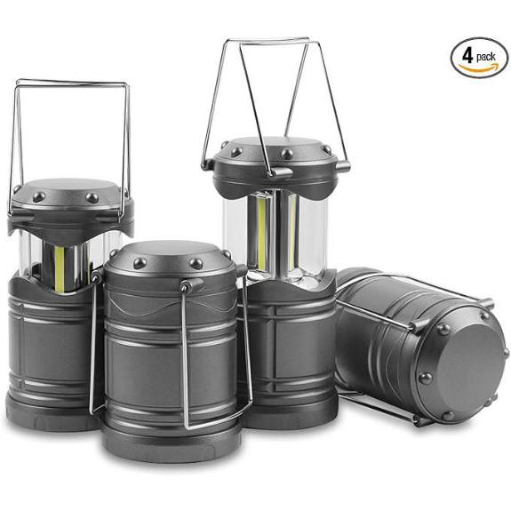 Lichamp LED Camping Lantern Battery Powered (4-Pack)