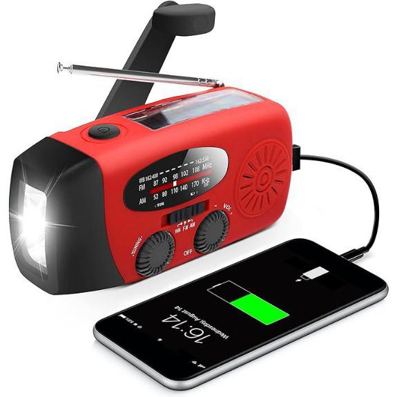 RunningSnail Emergency Hand Crank Radio with LED Flashlight