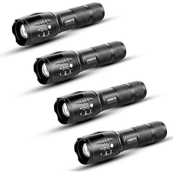 LED Emergency Handheld Flashlight 4 Pack Water Resistant