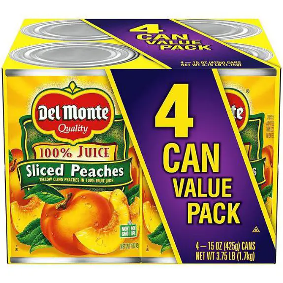 Del Monte Sliced Peaches in Juice (4-Pack)
